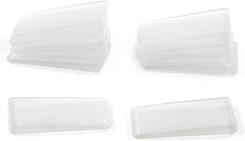 8 Pcs Clear Furniture Leveling Shims, Square Plastic Shims for Home Improvement (Transparent-Thin)
