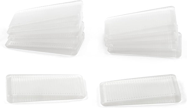 8 Pcs Clear Furniture Leveling Shims, Square Plastic Shims for Home Improvement (Transparent-Thin)