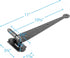 Offset 11" 2-5/8" Offsets Renovators Supply Manufacturing Black Strap Lift Off Pintle Hinge X Wrought Iron Pin Hinges