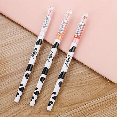 sencoo 12 Pack Colorful Cute Diamond Gel Pens, Candy Color Milky Cow Pens Set for Writing Kawaii Stationery