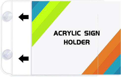 8.5 5.5, 4 6 Pack CiaoHER Acrylic Sign Holder x Clear Acrylic Frames Glass Window Wall Mount Advertising Signage Sign