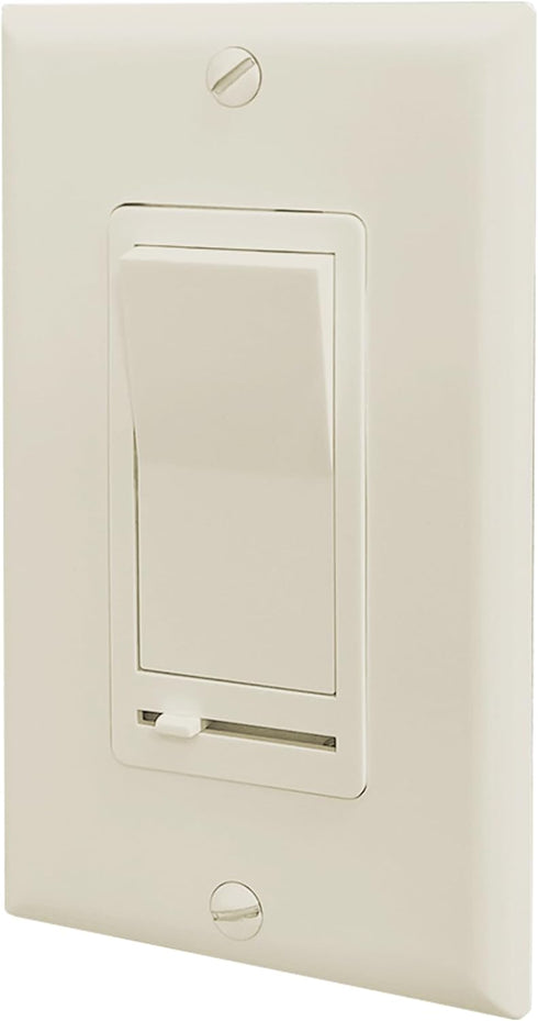 Dimmer 3-Way/Single 600 Maxxima LED Slide Rocker Switch - Pole Compatible, Decorative Electrical Light Switch, Watt