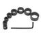 8Pcs Drill Bit Depth Stop Collar Set - Includes 1/8", 5/32", 13/64", 15/64", 5/16", 25/64", 15/32", 5/8"
