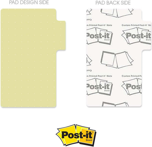 Pastel Tab Shaped Sticky Note Pad Assortment, Set of 3 To Do Pads, 3.5" x 5", 50 Sheets Per Pad, Made in USA