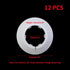 Wall Split Flange Plastic Escutcheon Ring, White, Fits 32mm/1.26" Outer Diameter Wall Pipe, Pack of 12