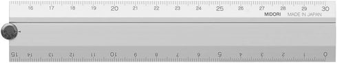 Midori 30cm Silver Multi Aluminium Ruler (42253006)