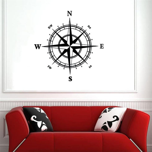 BooDecal Navigation Compass Ocean Wall Decals Stickers Decorations for Living Room Bedroom 20