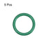 uxcell Fluorine Rubber O-Rings, 25mm OD 20.2mm ID 2.4mm Width FKM Seal Gasket for Machinery Plumbing, Green, Pack of 5