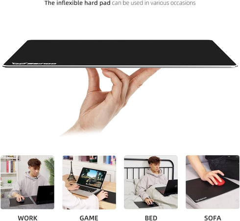 Seihoo 11.81X9.45in) Metal Aluminum Mouse Pad Premium Hard Double Side Waterproof Ultra Smooth Office Supplies Blap