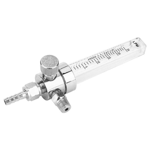 Gas Flow Meter, WL-12 Tube Type Copper Chrome Plated Air Gas Flowmeter, NPT 1/4 Inlet Thread