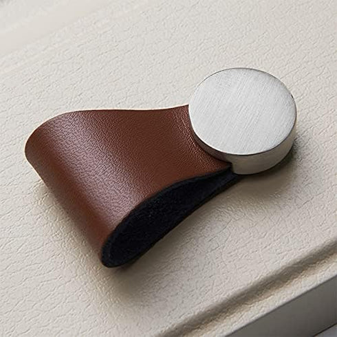 Generic Cabinet Pulls Nordic Simple Drawer Cabinet Door Wardrobe Door Leather Single Hole