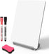 Yagee Desktop Whiteboard with Storage - Dry Erase Board with Phone & Tablet Stand, Double-sided Writing Board
