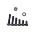 Metric M6 Nylon Phillips Pan Head Screws Nuts Flat Washers Assortment Kit (Black)
