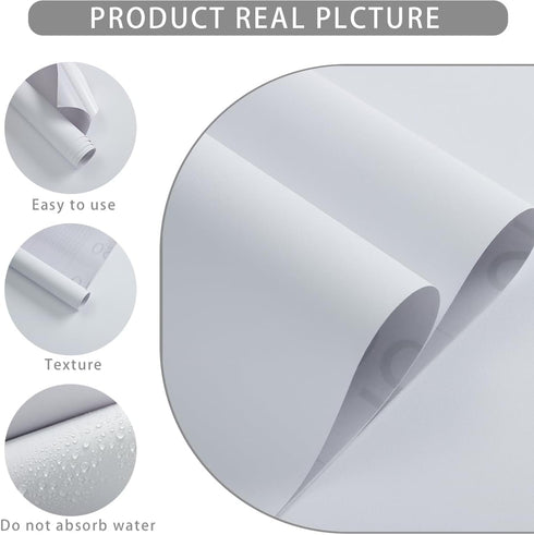 White Peel and Stick Wallpaper Solid White Contact Paper15.7inch x 118.1inch Matte White Contact Paper Peel and Stick Self Adhesive Wallpaper Removable for Cabinets Countertops Wall Covering by Nukofal