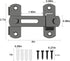 2PCS Barn Door Lock, 180 Degree Flip Sliding Barn Door Latches, Gate Latch for Barn Door, Sliding Door, Pet Door, Garage, Bathroom, Window, Outdoor(Black)