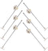 6pcs Cabinet Support Hinges Furniture Hinge Parts for Cupboards and Bedside Cabinets