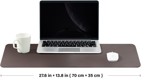 Desks(Coffee,27.6"x 13.8") Cork Desk Mat - Dual-Sided Desk Pad for Office and Home - Desk Organization and Accessories