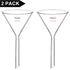 StonyLab 2-Pack Heavy Wall Borosilicate Glass Funnel, Short Stem 75mm Diameter