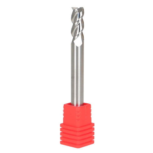 Carbide Alu-Power Square End Mill, 3 Flute, 1/4 Inch, 45 Degree Helix, Tungsten Steel
