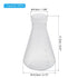 PATIKIL 500ml Plastic Erlenmeyer Flask with Screw Caps, 2 Pack Narrow Mouth Conical Flask for Laboratory, Clear