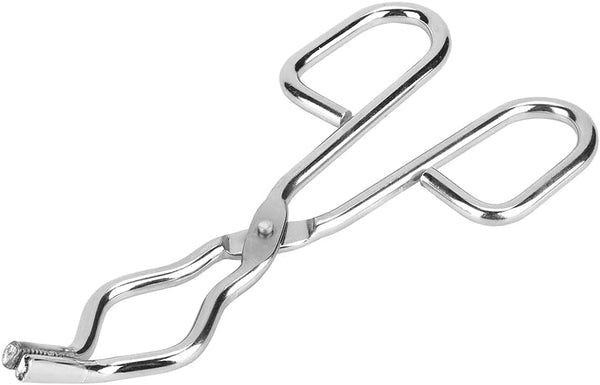 Stainless Steel Crucible Tongs 200mm, Professional Foundry Beaker Tongs with Rivet for Laboratory Use
