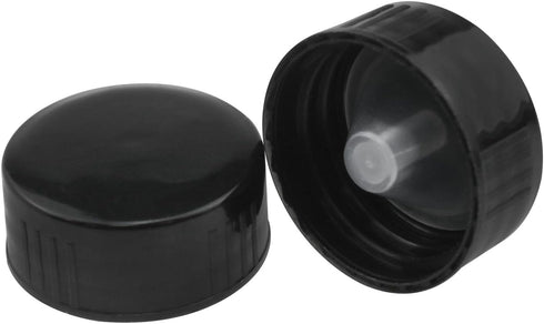 Phenolic Resin Covers for Chemical Food and Cosmetic Bottles, 24mm Black Polyester Seal Screw Caps, 24PCS