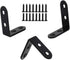 10PCS 90 (65mmX 65mm X20mm) Black Metal Corner Angle Brackets Degree Joint Fastener Flat L-Shape Shelf Support Corner
