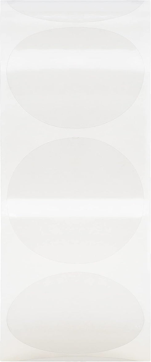 Hybsk 1000pcs Clear Circle Stickers, 1 inch Round Transparent Labels for Sealing