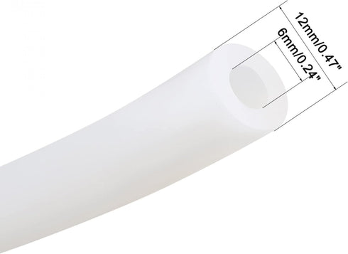 uxcell Silicone Tube - 6mm ID x 12mm OD, 3.3ft Flexible Rubber Tubing for Water Air Hose Pipe