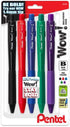 Pentel Wow! Retractable Ballpoint Pen, Assorted Ink Colors, 1.4mm Bold Line, 5 Pack