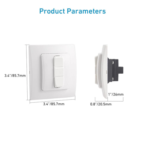 AUDEEKON 12V DC59C 12V Switch for Roller Blinds - Single Pole On/Off Control - Compatible with RV Blinds, Roller