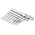AUTOTOOLHOME 1/8" to 1/2" High Speed Steel HSS 4 Flute Straight End Mill Cutter, Set of 8