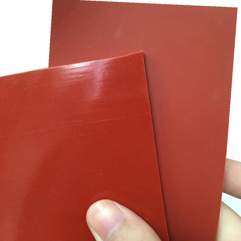 Rubber Silicone Sheet Roll, High Temp, Red, 8x8", 1/8" Thickness