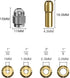 Collet Set for Dremel, 10Pcs Replacement 4485 Brass Quick Change Rotary Drill Nut Tool Set (1/8" x 2, 3/32" x 2, 1/16" x 2, 1/32" x 2