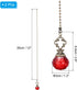 2 Pack 12" PATIKIL Ceiling Fan Pull Chain, Decorative Crystal Pendant Chain Extender Charm Extension Pull String