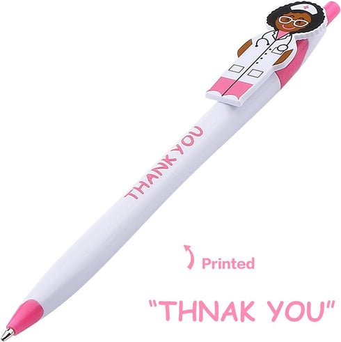 Cute Doctor Thank You Caring Pens, Gift for Doctors, Medical Staff, Healthcare Workers, Mixed 36Pack