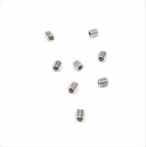 50Pcs M2.5 x 3mm Stainless Steel Hex Socket Set Grub Screws Headless Cup Point