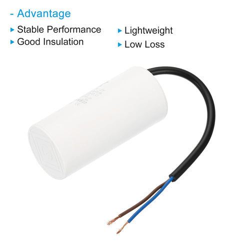 PATIKIL CBB60 35uf Running Capacitor, 2Pcs AC 450V 50/60Hz Cylinder 95x44mm for Water Pumps, Washing Machines