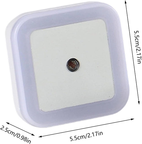 Generic 3000K Dusk to Dawn Night Light Square Plug in Lamp, Smart Light Sensor Lighting, Warm White-Glow | Energy