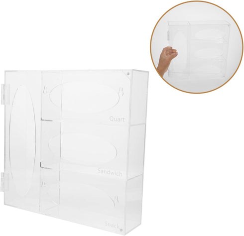 1Set Holibanna Wall Mount Mask Holder Glove Organizer Portable Compartment Dispenser for Lab Use Durable Storage