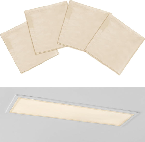 4 Pcs 1 x 4 Feet Fluorescent Covers for Ceiling Lights Magnetic