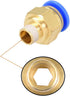 uxcell Straight Pneumatic Push to Quick Connect Fittings G1/8 Male x 8mm Tube OD, 8 Pcs