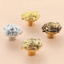 SANCHAKOU 2 Pack Cabinet Furniture Knobs Brass Wardrobe Rose Handle Single Hole Drawer Shoe Cabinet Bedside Table