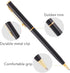Unibene 6 Pack Slim Gold Ballpoint Pens - Matte Black and Gold Metallic, 1.0mm Medium Point with 6 Refills