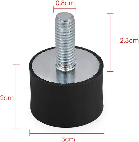 DS. DISTINCTIVE STYLE Rubber Shock Absorber Set of 4 Rubber Isolator Mounts M8 for Car Boat Anti Vibration