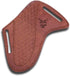 Leather Knife Sheath for Belt, Slanted Pancake Tooled Leather Cover, 100% Real Leather for Bull Cutter Knife