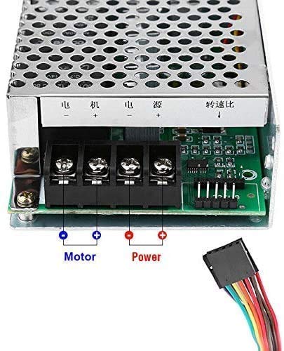 PWM DC Motor Speed Controller, 10-55V 12V 24V 36V 48V 60A Reversible Switch Set for Brush Motor Tools