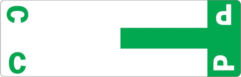 Smead AlphaZ NCC Color-Coded Label, C&P, Dark Green, 100 per Pack (67154)