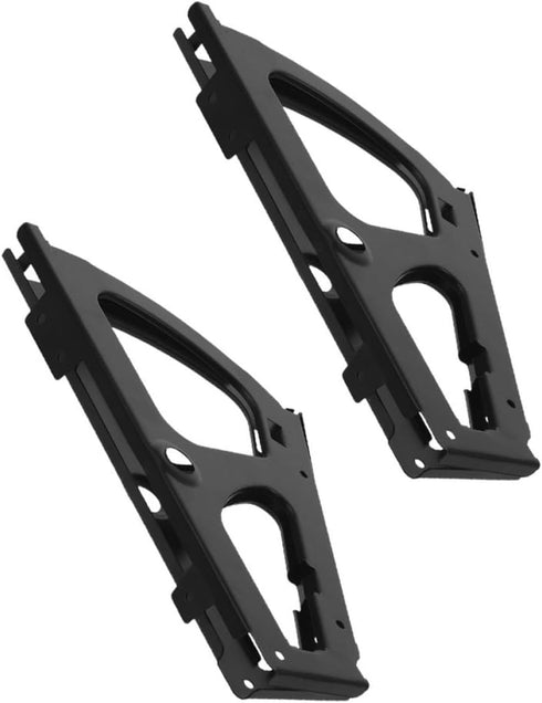DOITOOL 2 Pairs Black Metal Shoe Cabinet Flip Brackets Single-Layer Shoe Rack