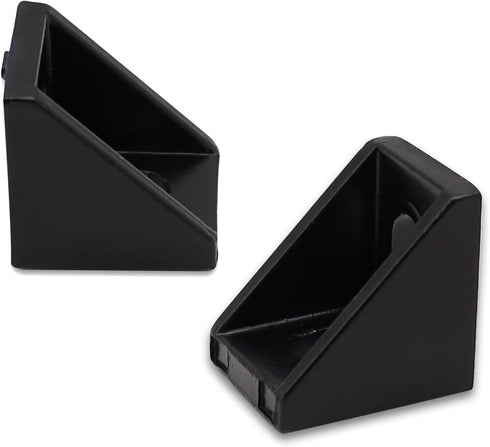 20pcs Black 2020 Series 1720 Aluminum Profile Corner Bracket with 40pcs M5 T Nuts, Screws, and Wrench for Slot